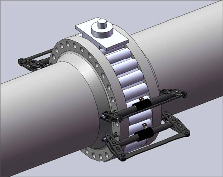 Equalizer International Secure Grip Flange Spreaders on flange